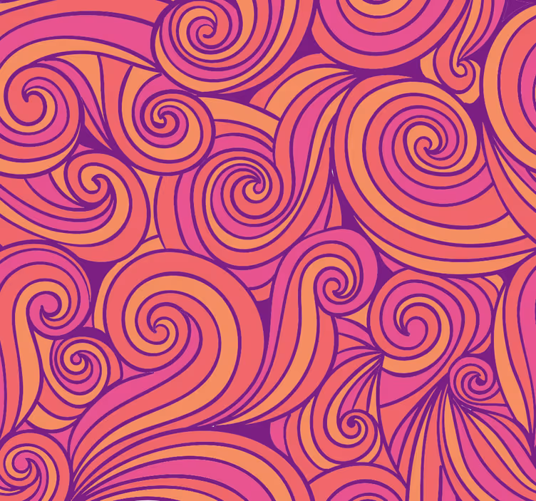 Tapeta geometryczna z falistym wzorem - TenStickers