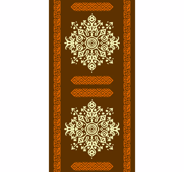 Tapeta do sypialni etniczne złote mandale - TenStickers