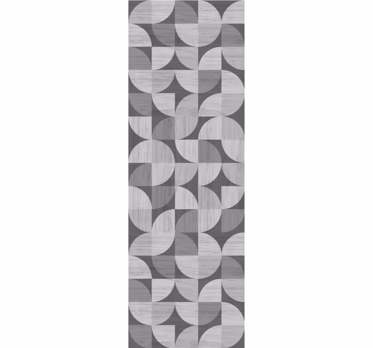 Tapeta geometrczyna szare abstrakcyjne zakrzywione kształty - TenStickers