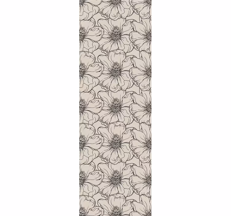 Tapeta do salonu elegancki wzór kwiatowy - TenStickers