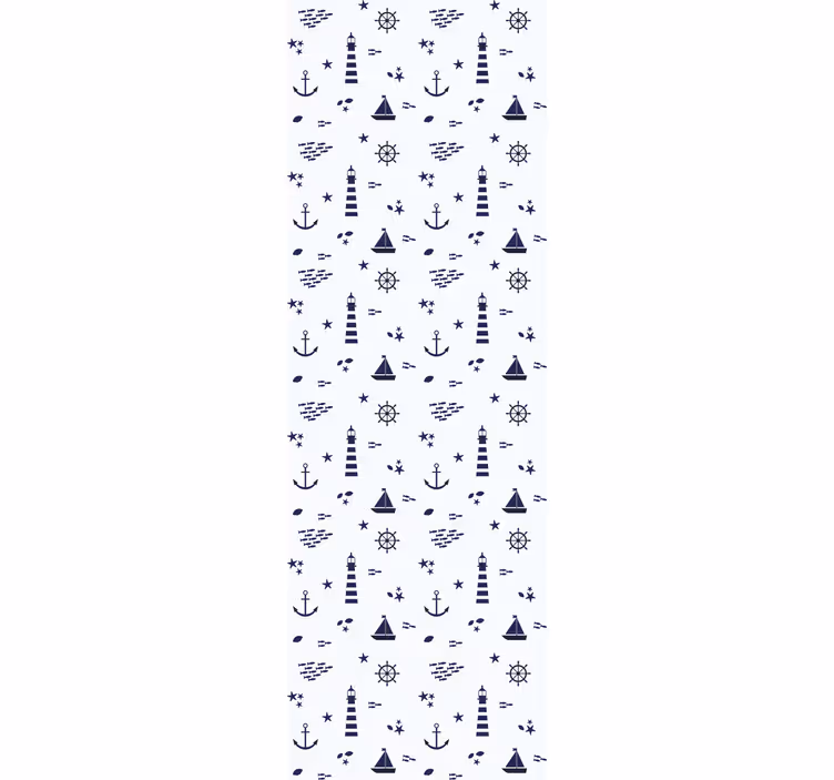 Tapeta dla dzieci elementy marynistyczne nordyckie - TenStickers