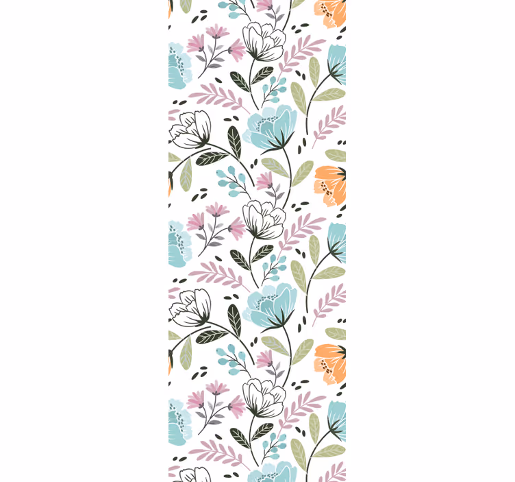 Tapeta do łazienki kompozycja kwiatowo-botaniczna - TenStickers