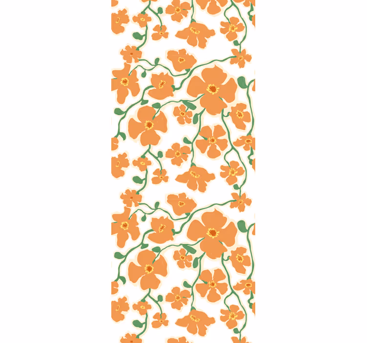 Tapeta kwiaty w kwitnącym wzorze florystycznym - TenStickers