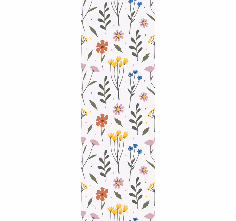 Tapeta kwiaty w intensywnym wzorze florystycznym - TenStickers
