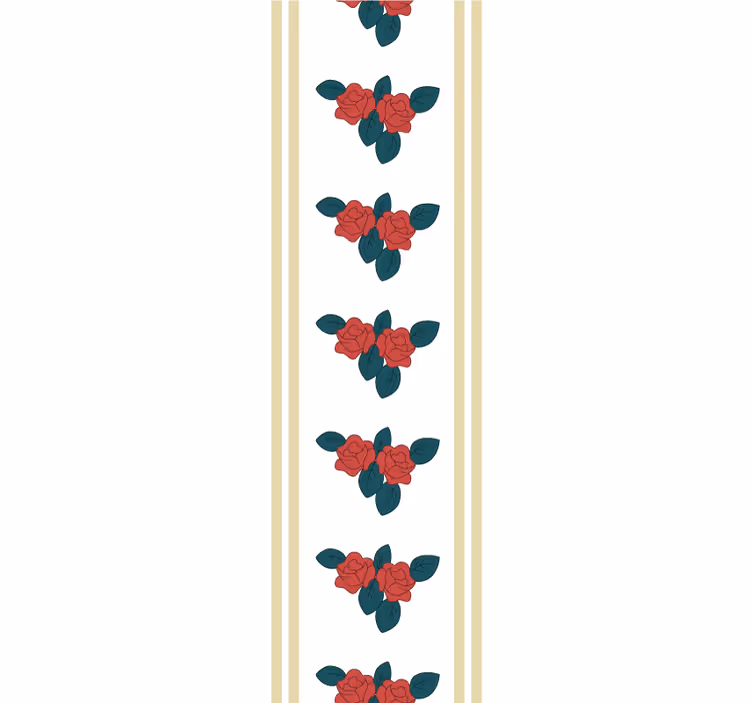 Tapeta kwiaty z eleganckim motywem róż - TenStickers