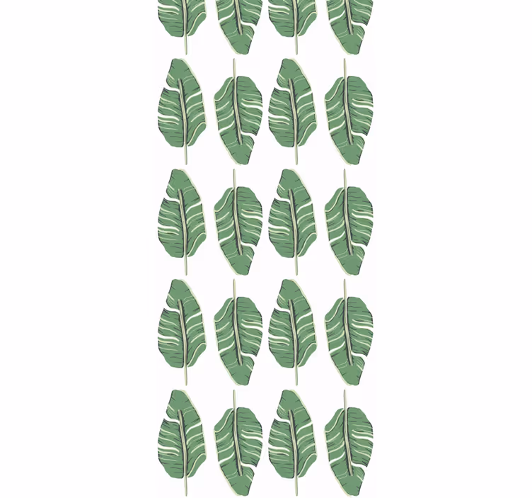 Tapeta liście zielona, liściasta elegancja - TenStickers