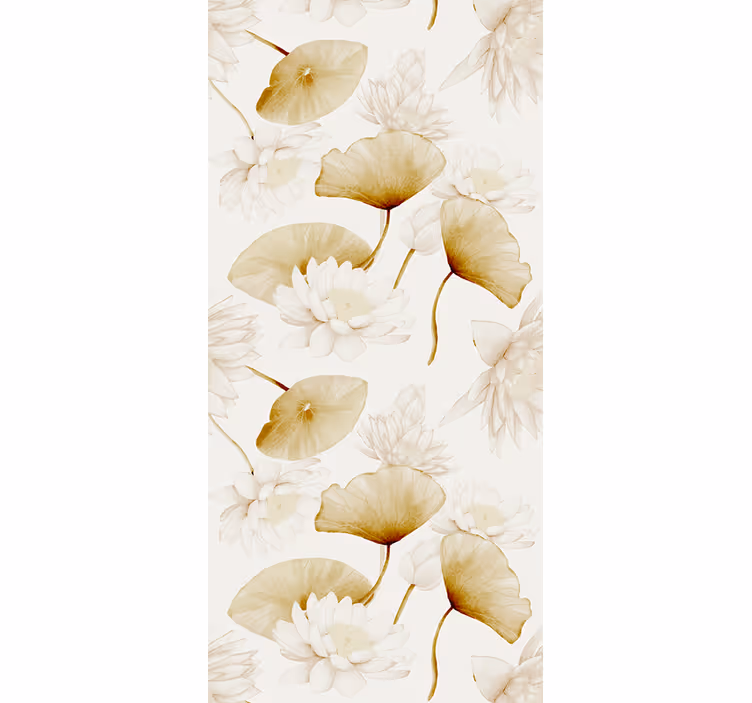 Tapeta kwiaty w stylu botanicznym - TenStickers