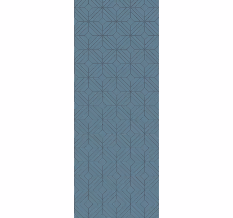 Tapeta geometrczyna niebieskie linie art déco - TenStickers