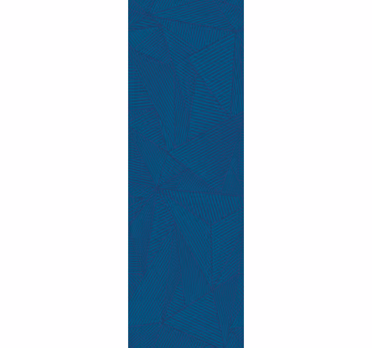 Tapeta trójkąty niebieskie geometryczne fasety - TenStickers