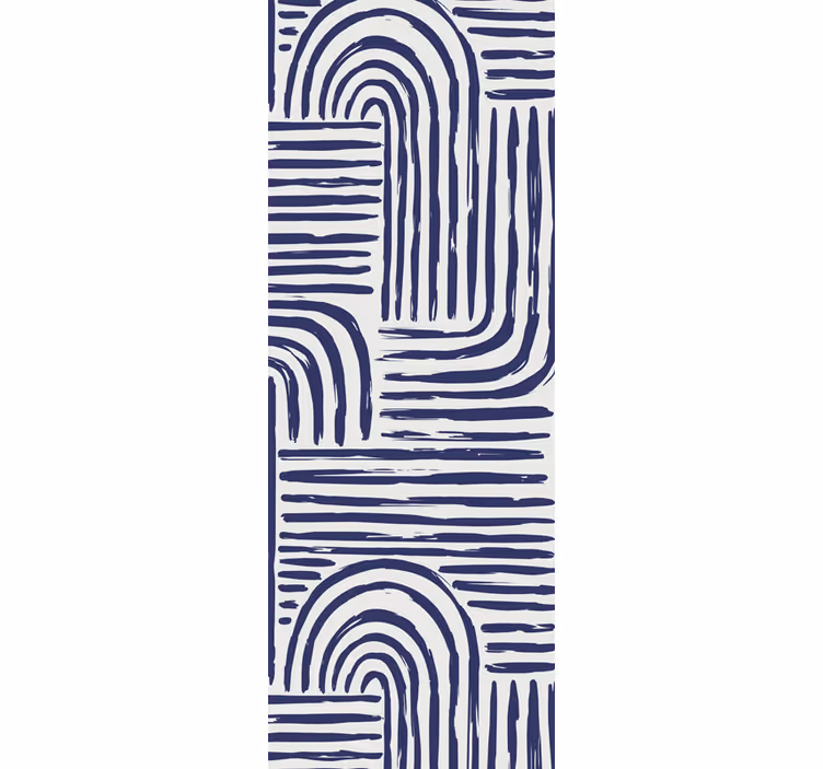 Tapeta geometrczyna projekt linii krzywej - TenStickers