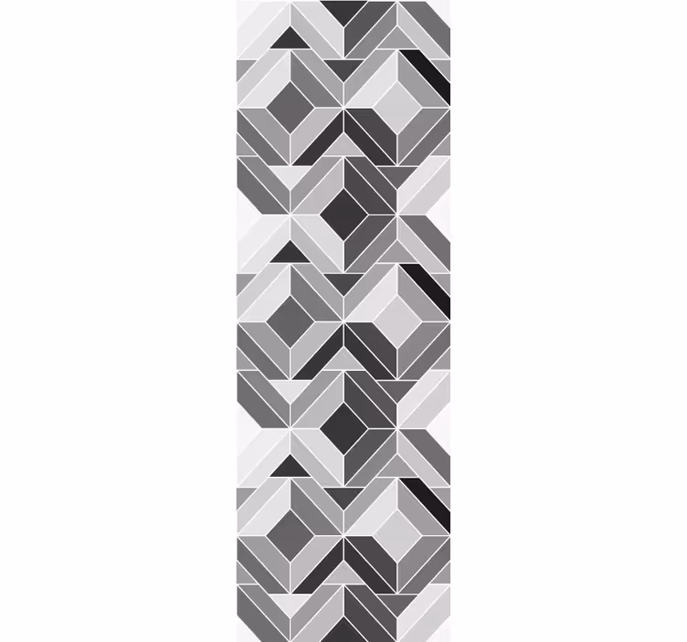 Tapety geometryczne sześcienne szare kształty - TenStickers