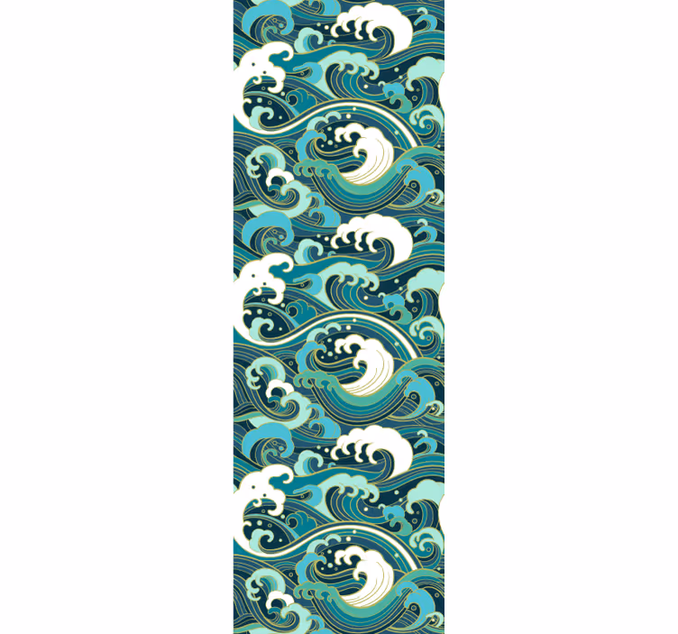 Tapeta natura eleganckie fale oceanu - TenStickers