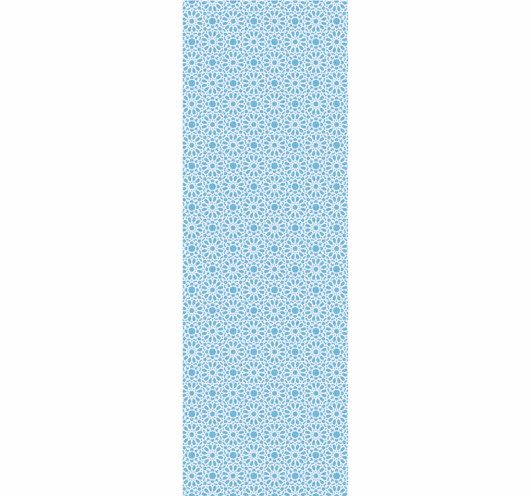 Tapeta kafelki niebieskie kształty geometryczne - TenStickers