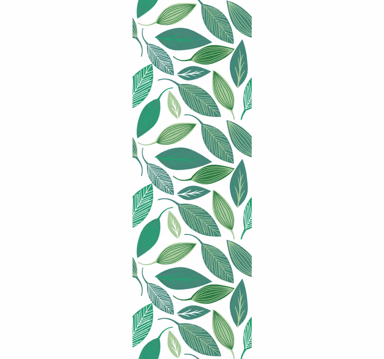 Tapeta liście zielone elementy botaniczne - TenStickers
