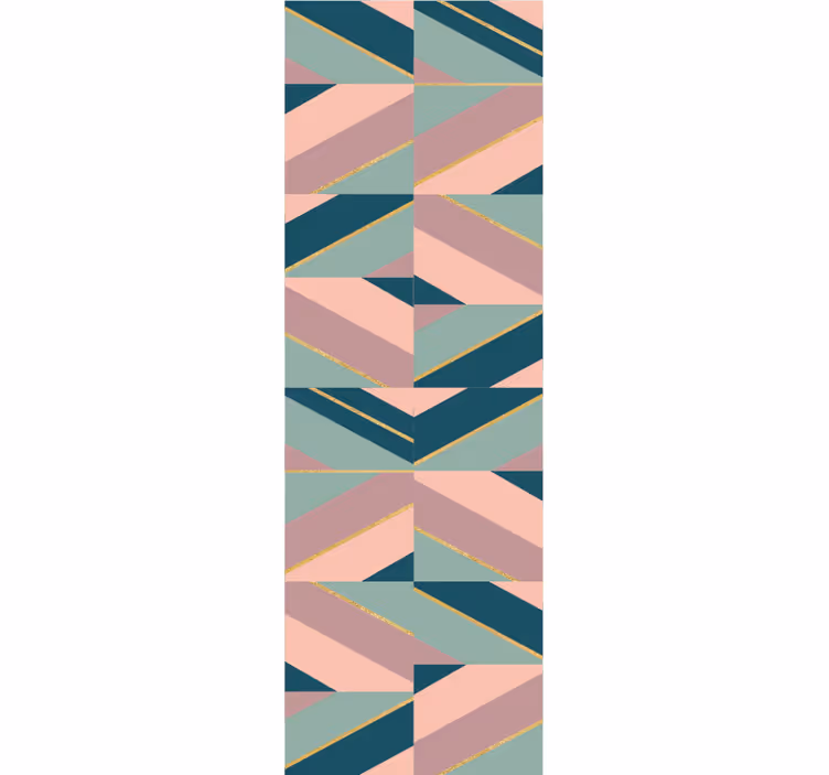 Tapeta geometrczyna abstrakcyjne pastelowe kąty - TenStickers