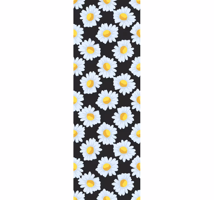 Tapeta kwiaty kwitnie czarna stokrotka - TenStickers