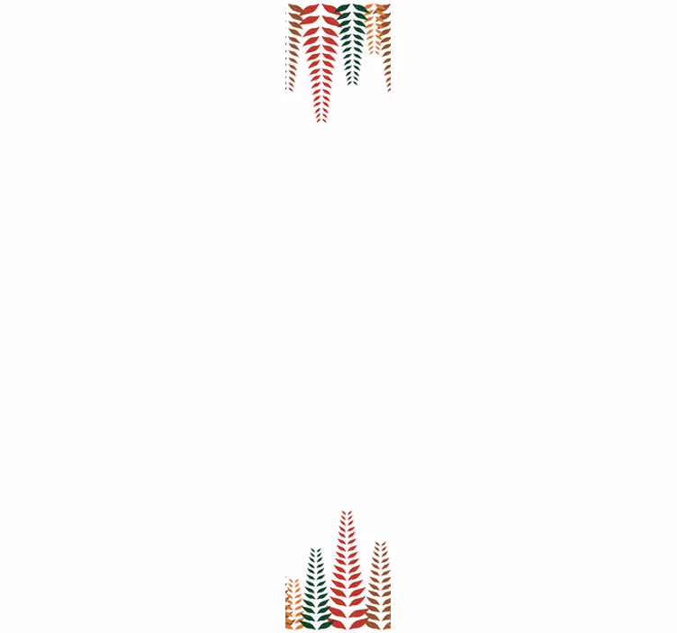 Tapeta kwiaty eleganckie kształty paproci - TenStickers