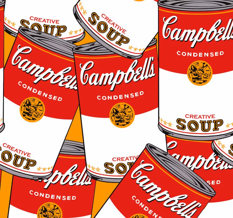 Tapeta sztuka campbell andy warhol - TenStickers