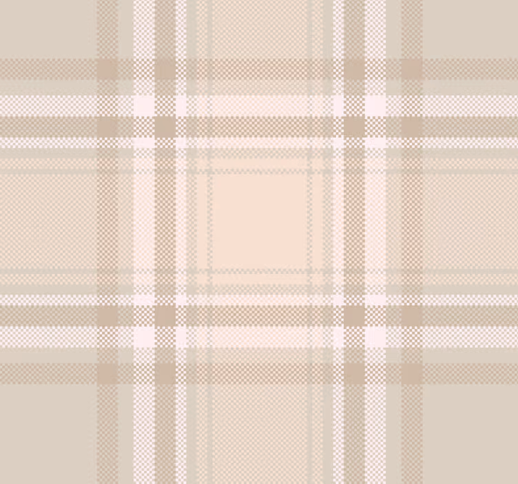 Tapeta do salonu wzór burberry - TenStickers