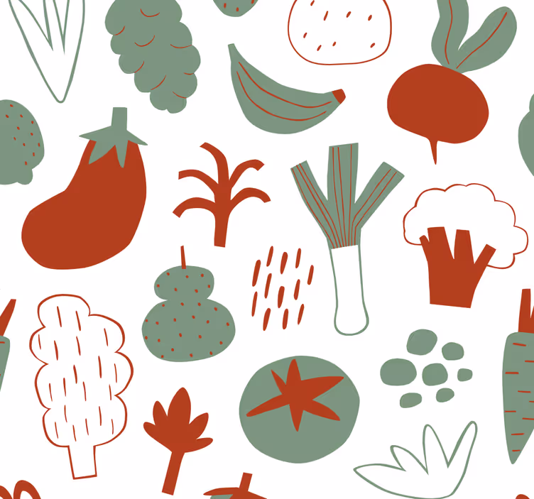 Tapeta do kuchni kolorowe warzywa - TenStickers