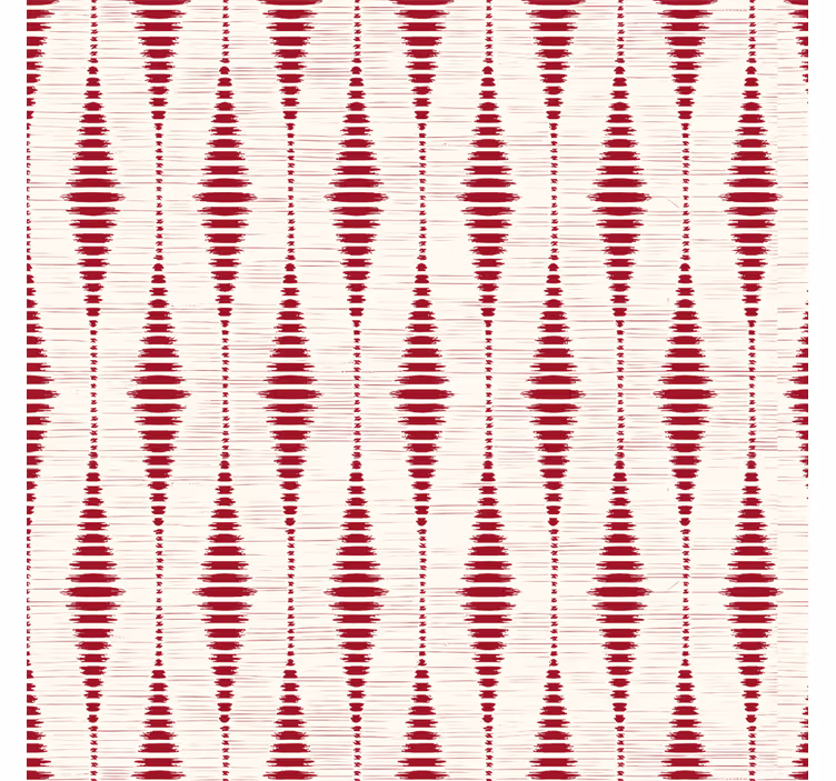 Tapety geometryczne czerwony rabaul ikat - TenStickers