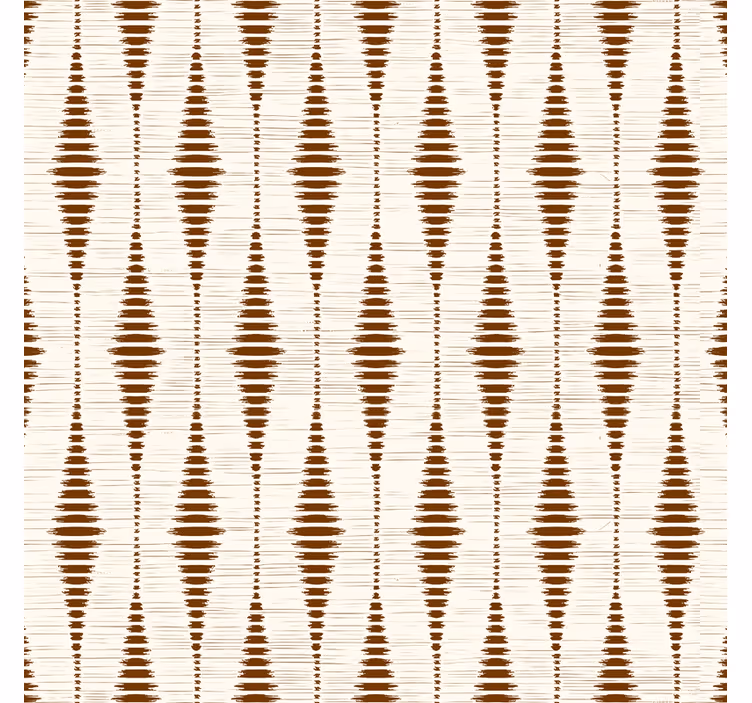 Tapety geometryczne czekoladowo-brązowy rabaul ikat - TenStickers