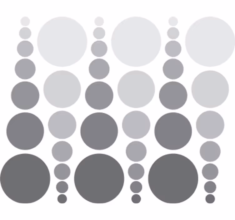 Tapeta geometryczna okręgi w odcieniach szarości - TenStickers
