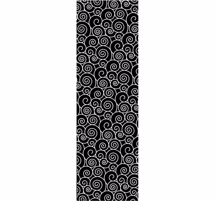 Tapeta geometryczna fale czarno-białe - TenStickers