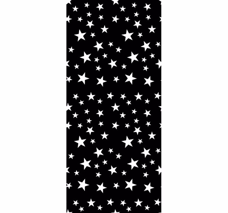 Tapeta gwiazdy w eleganckiej czerni i bieli - TenStickers