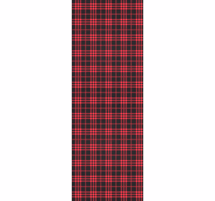 Tapeta świąteczna w wzór tartan bożonarodzeniowy - TenStickers