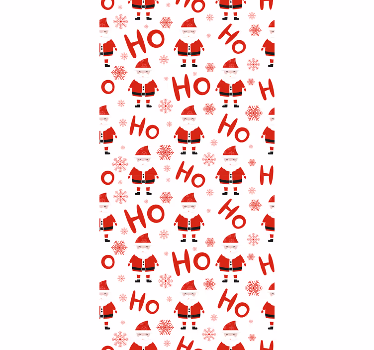 Tapeta świąteczna mikołaj hihihi - TenStickers