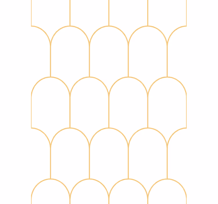 Tapeta do salonu z eleganckimi złotymi łukami - TenStickers