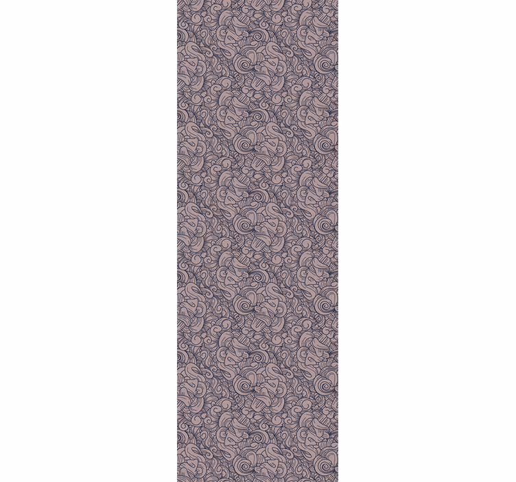 Tapeta do salonu w abstrakcyjny wzór paisley - TenStickers