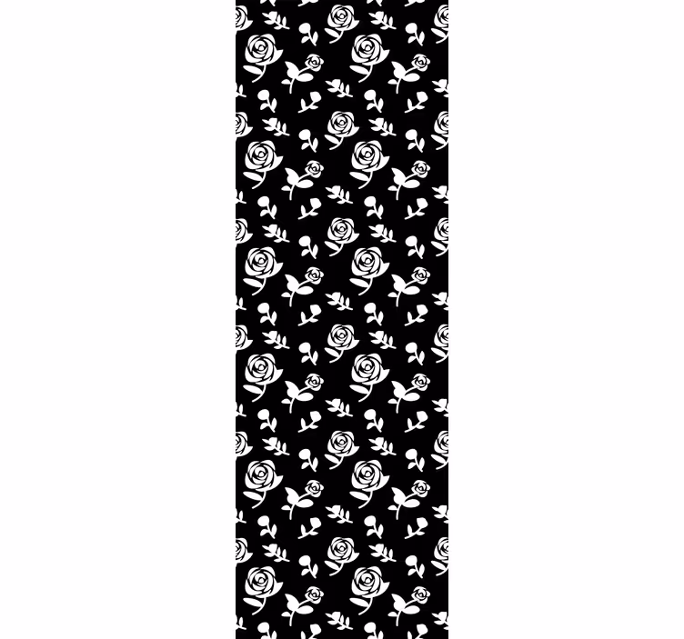 Tapeta ornament w jednolitym kwiatowym wzorze - TenStickers