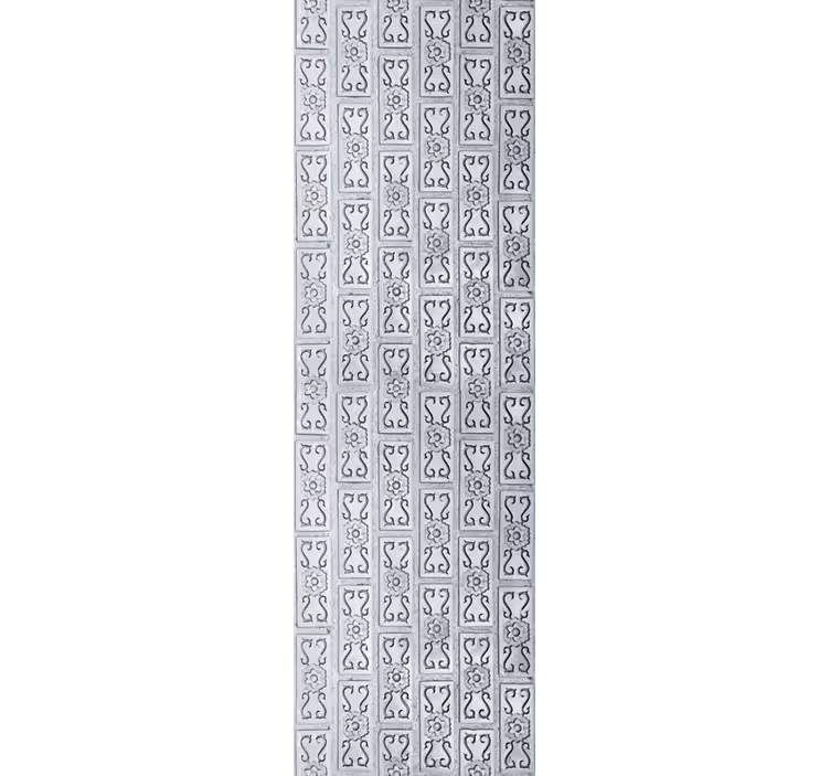 Tapeta ornament z egzotycznymi liśćmi gipsu - TenStickers