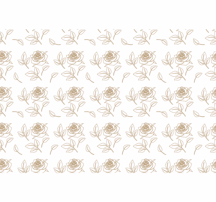 Tapeta ornament w elegancki wzór różany - TenStickers