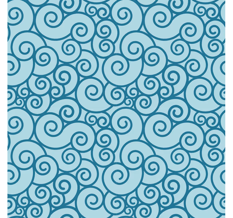 Tapeta ornament z falistym wzorem dekoracyjnym - TenStickers