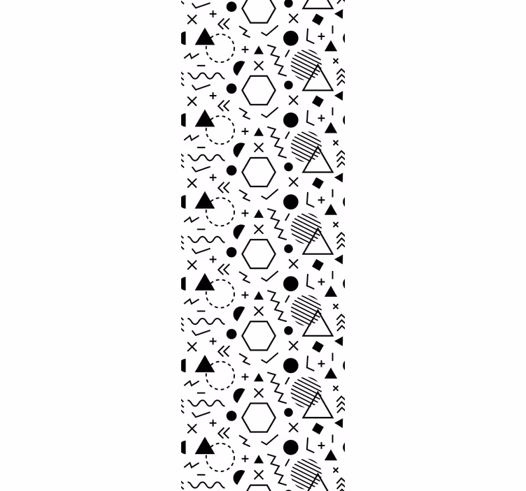 Tapeta ornament w odważne abstrakcyjne kształty - TenStickers