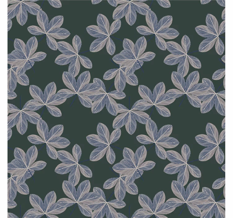 Tapeta ornament z motywem liści botanicznych - TenStickers