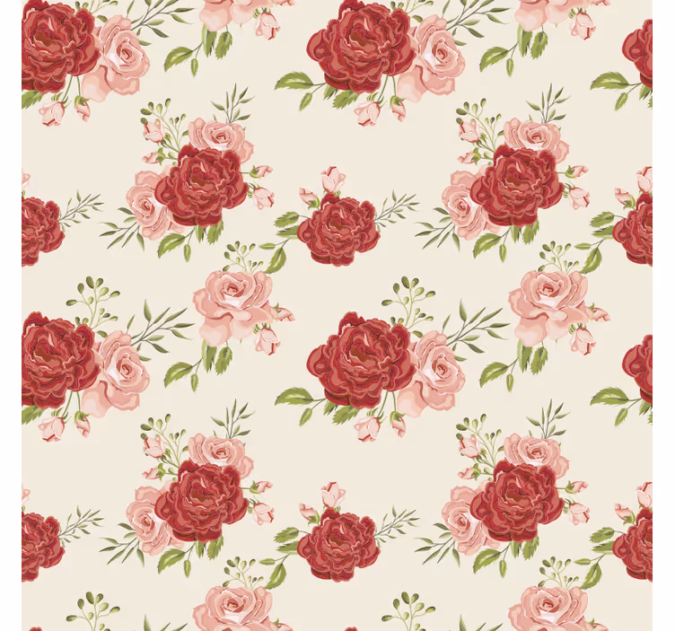 Tapeta kwiaty eleganckie róże - TenStickers