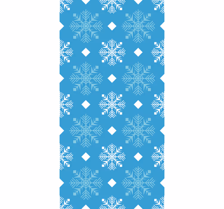 Tapeta do sypialni śnieżynki w niebieskich odcieniach - TenStickers