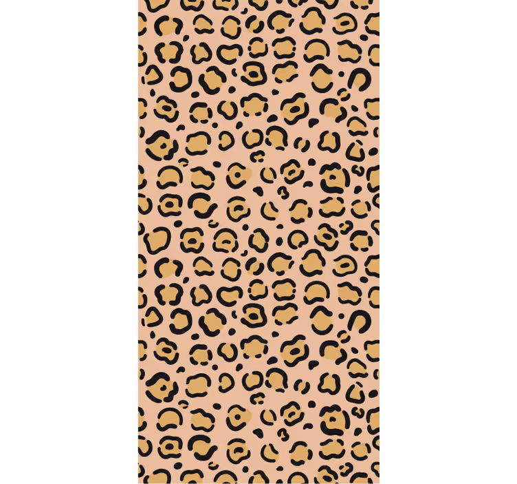 Tapeta do sypialni w pastelowe wzory z lampartem - TenStickers