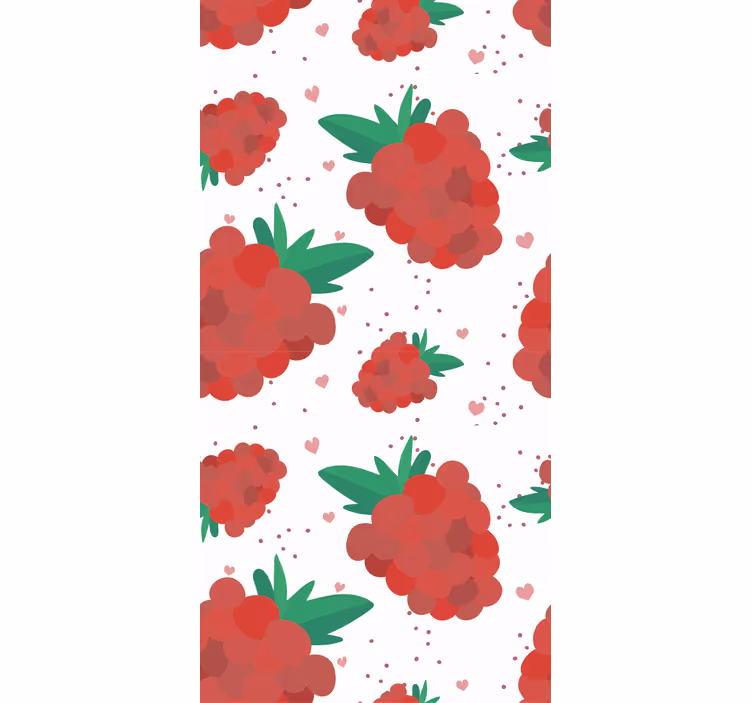 Tapeta do sypialni z motywem jagód akwarelowych - TenStickers
