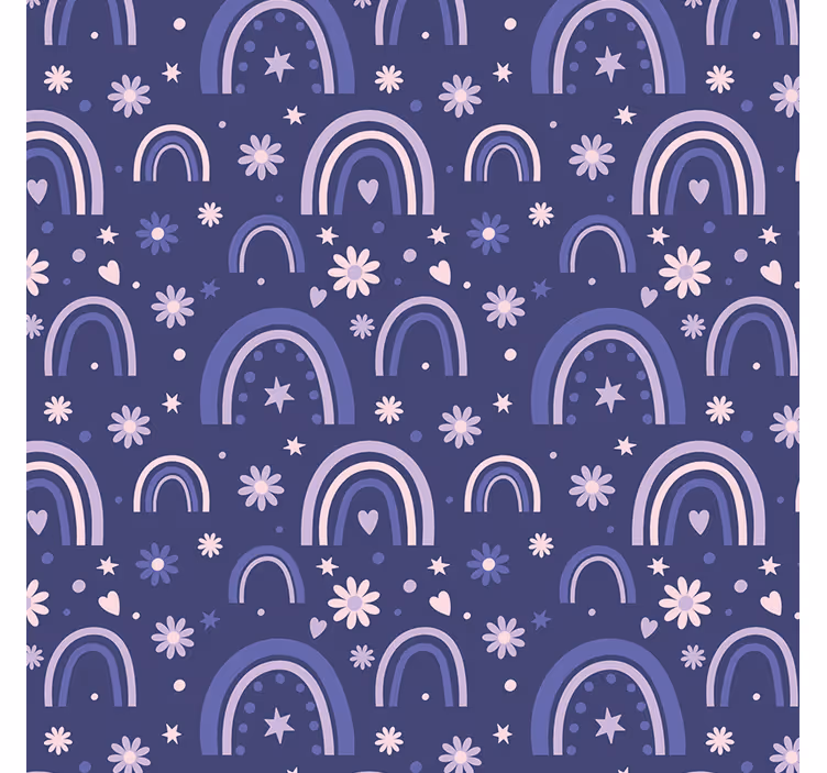 Tapeta do sypialni fioletowe tęcze - TenStickers