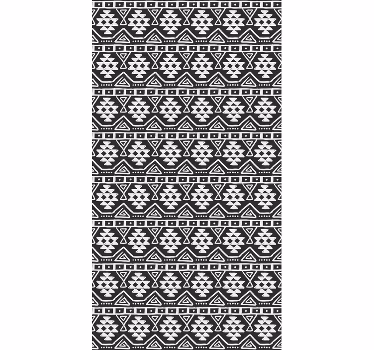 Tapeta wzory i tekstury w czarno-białym boho - TenStickers