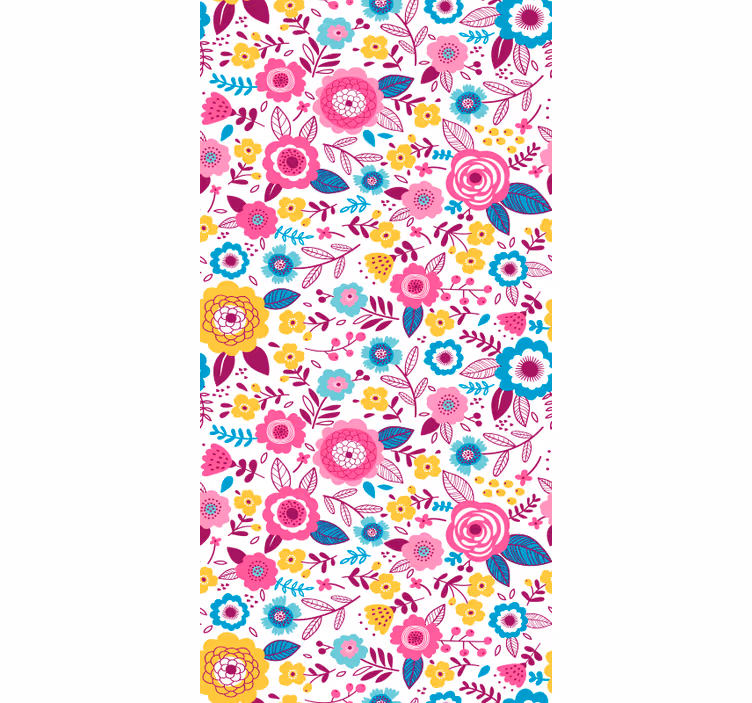 Tapeta do sypialni motywujące roślinne wzory - TenStickers