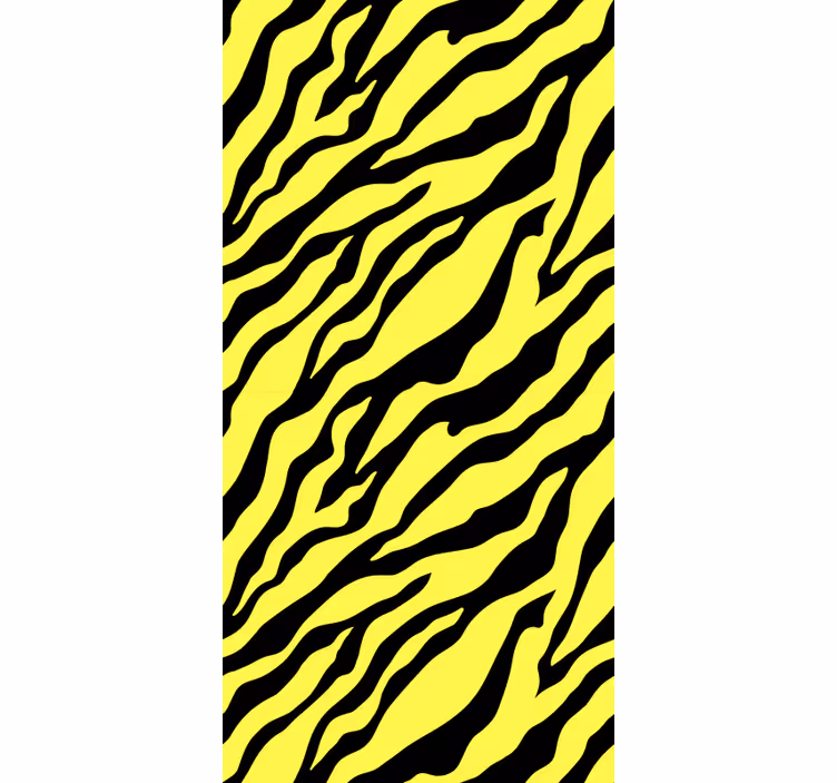 Tapeta zwierzęta w żółto-czarną zebrę - TenStickers