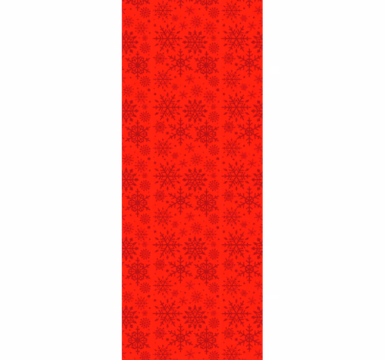 Tapeta świąteczna czerwone płatki Śniegu - TenStickers