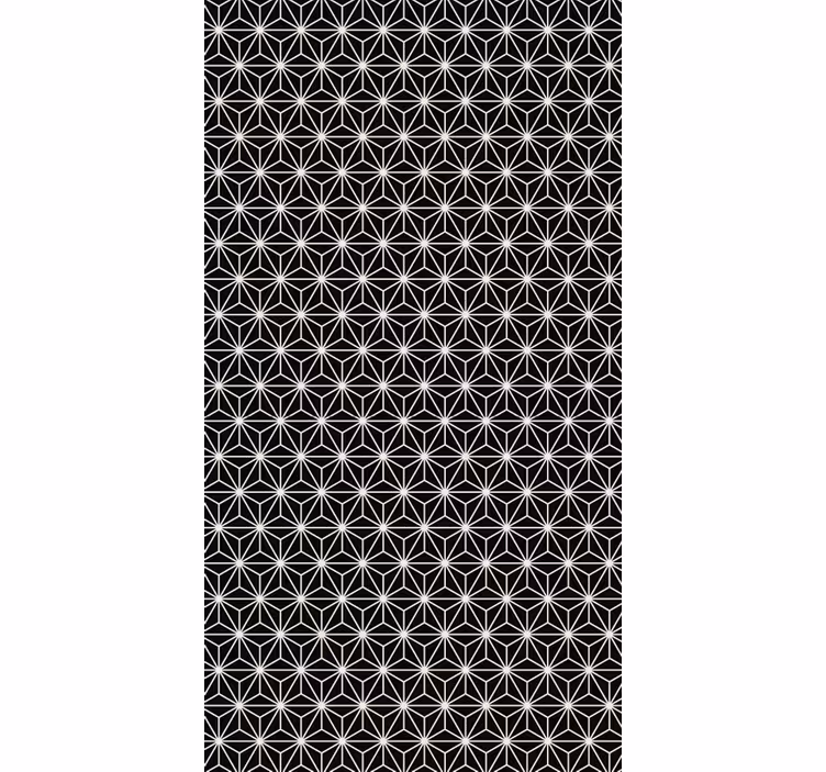 Tapeta do biura w czarno-białe geometryczne diamenty - TenStickers