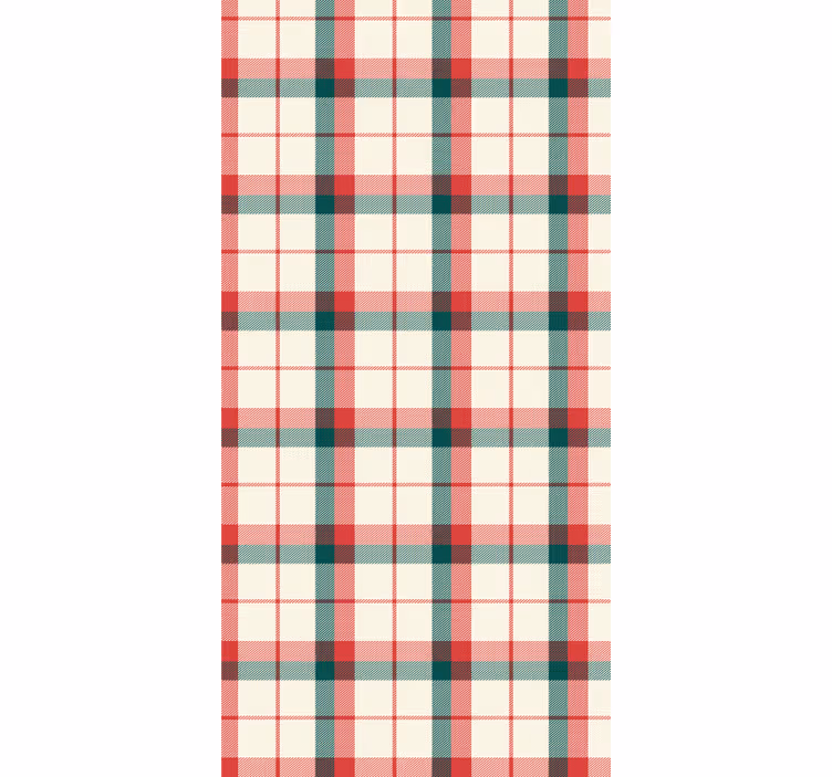 Tapeta do biura w świąteczny tartan - TenStickers